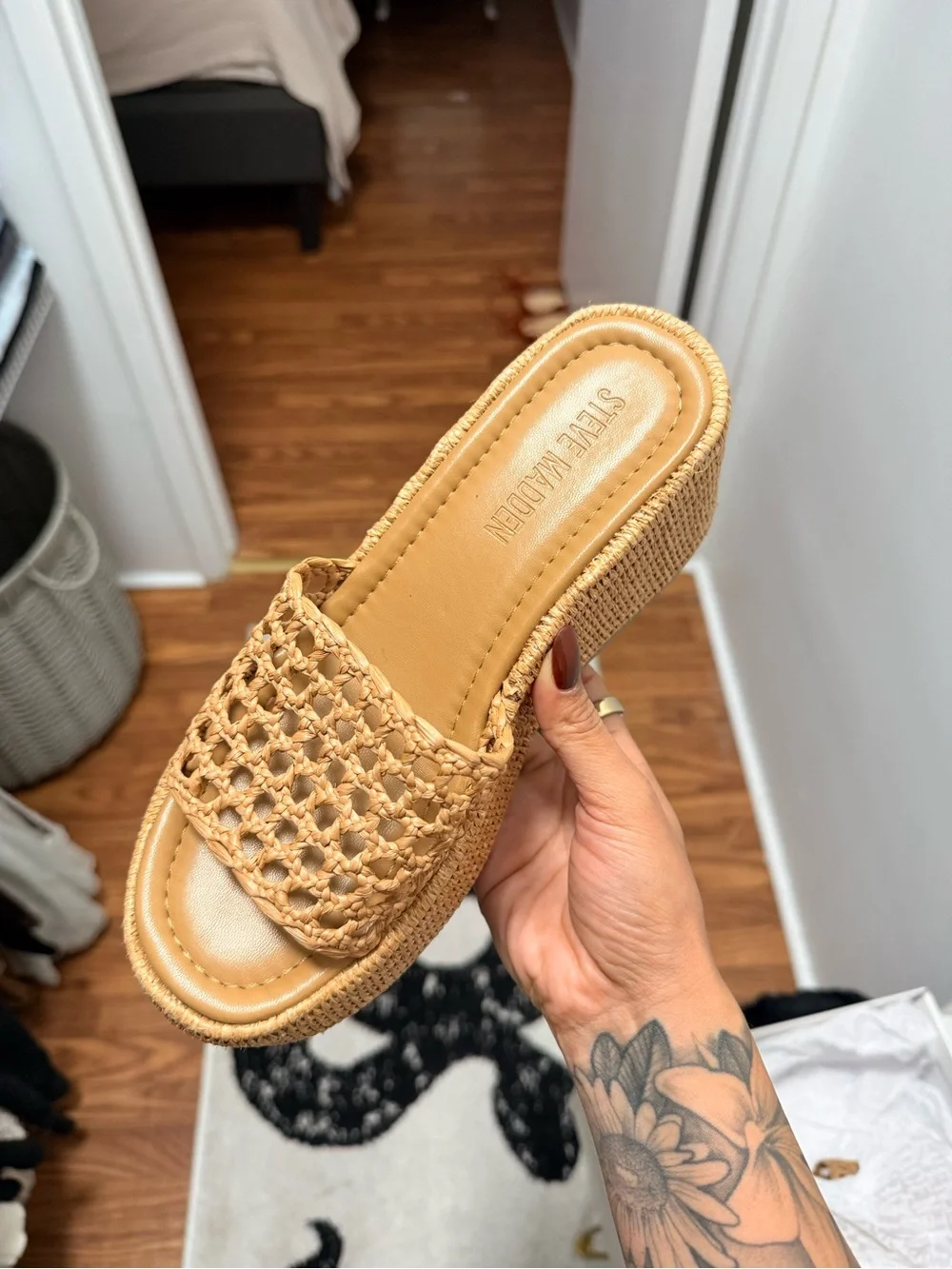 Steve Madden Brandy Raffia Woven Sandal